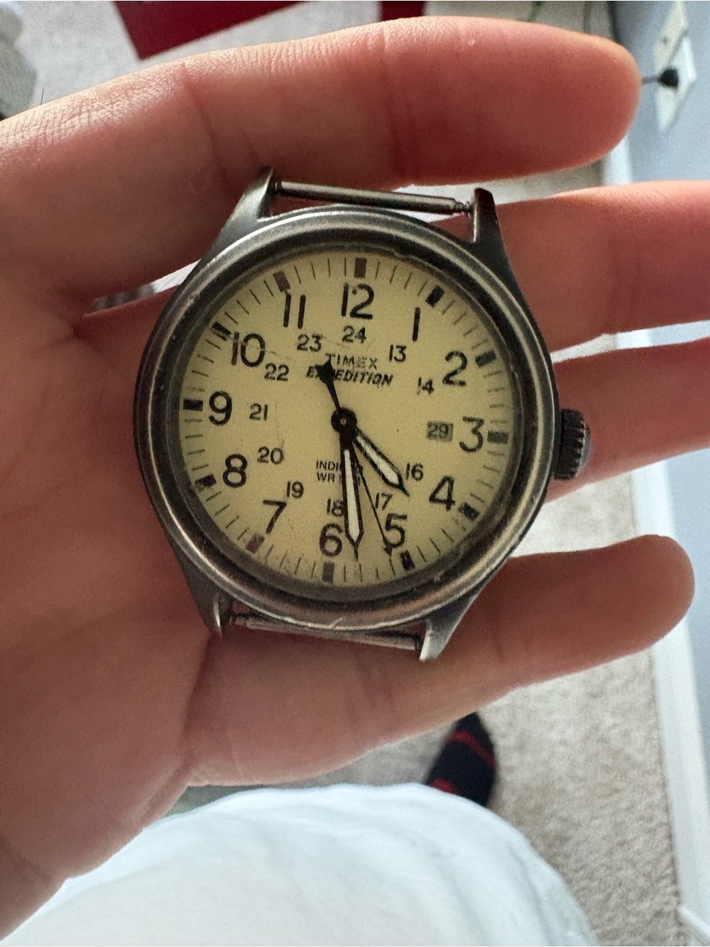 Vintage timex expedition cream dial